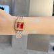 Copy Cartier Panthere De Red Dial Rose Gold Diamond Watch (2)_th.jpg